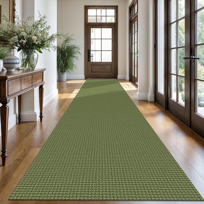 KOZYFLY Extra Long Runners for Hallways 3x18 ft Washable Kitchen Runner Non