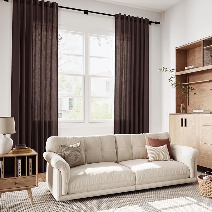 Coffee Brown Curtains 72 inch Length