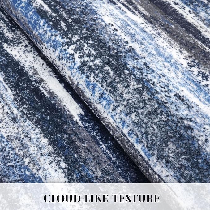 Lansny Modern Abstract Hallway Runner Rug