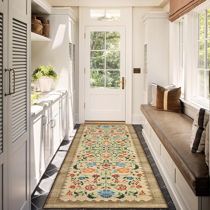 GarveeHome Floral Rug 2.5x10 Runners
