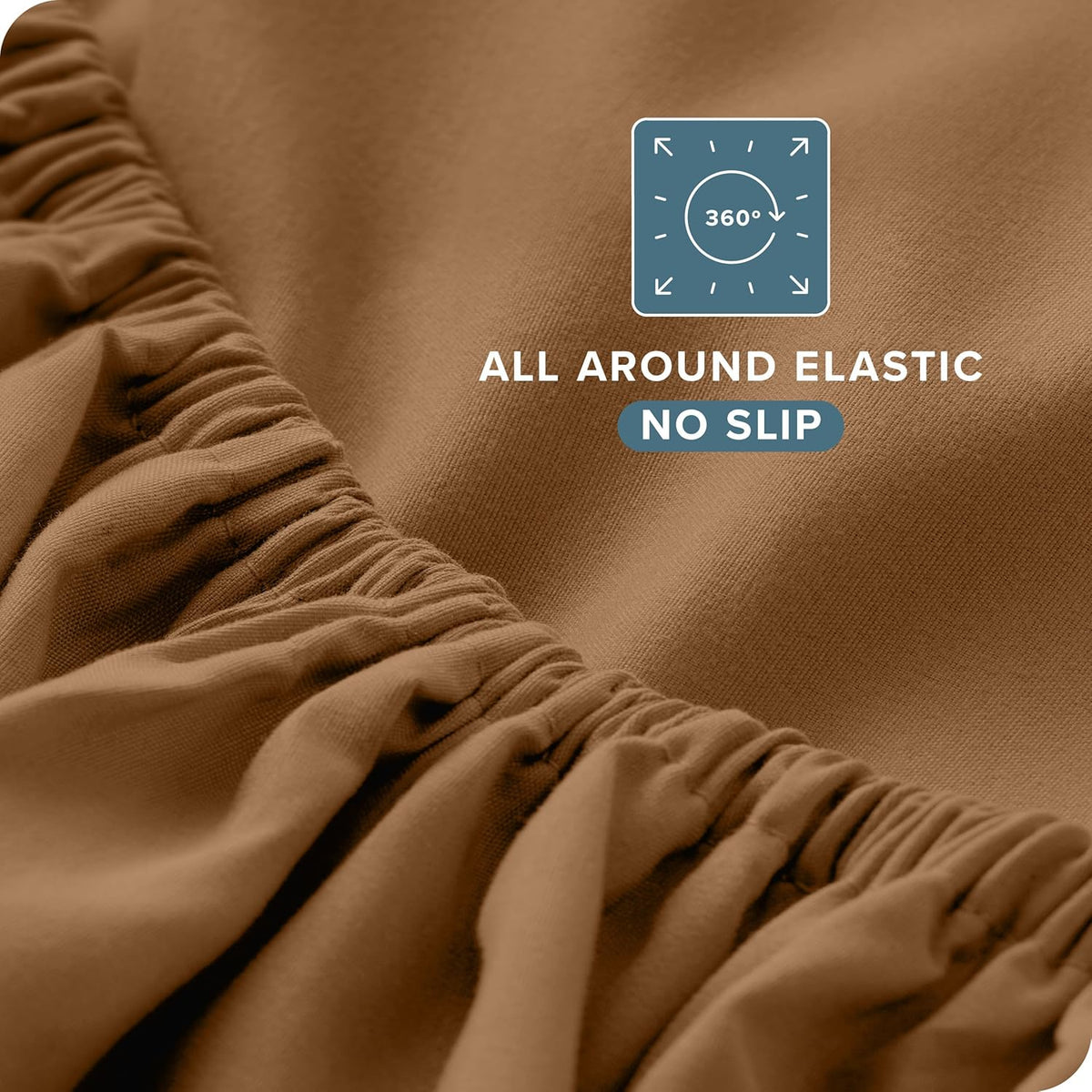 Bare Home Twin XL Sheet Set - 1800 Ultra-Soft Microfiber Twin Extra Long Bed Sheets - Double Brushed - Deep Pockets - Easy Fit - Extra Soft - 3 Piece Set - Bed Sheets & Pillowcases (Twin XL, Caramel)