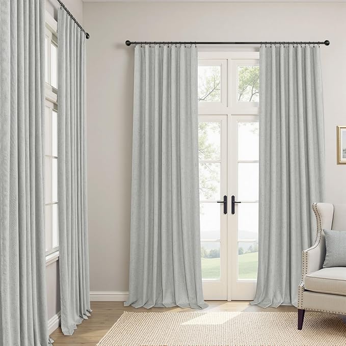 Light Grey Black Out Curtains 72 Inch Long