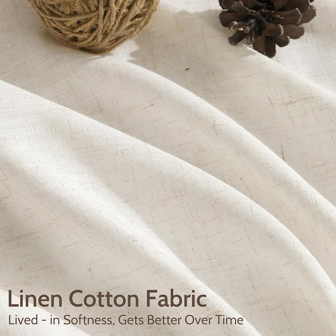 Nanspring Modern Linen Curtains