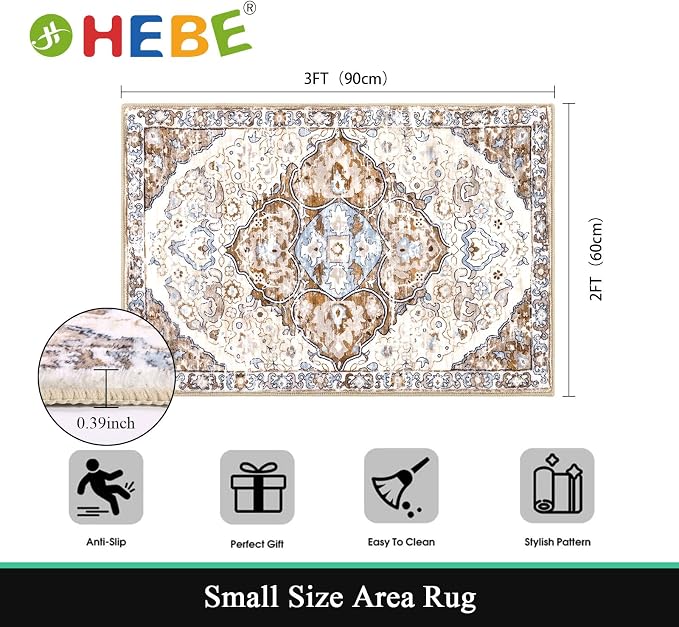 HEBE Washable Area Rug