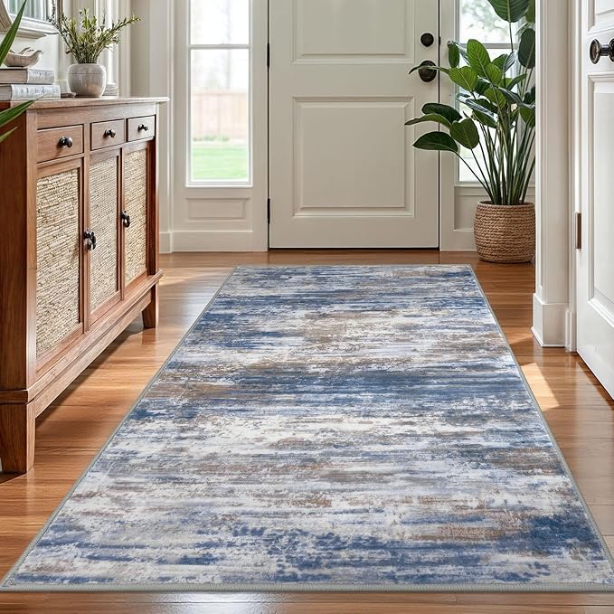 KOZYFLModern Abstract 4x6 Ft Washable Large Rugs