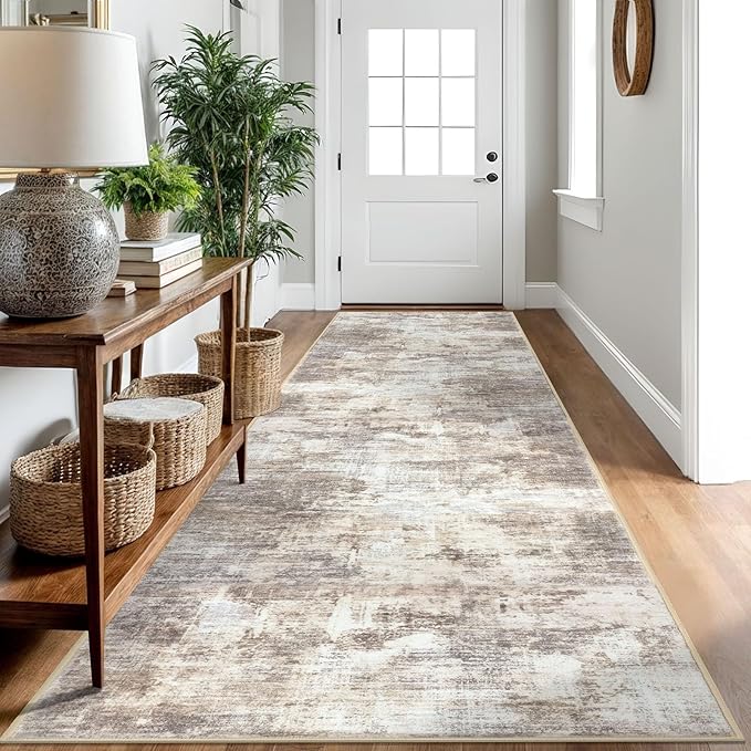 IOHOUZE Abstract Runner Rug 3x10 Ft Washable Runners