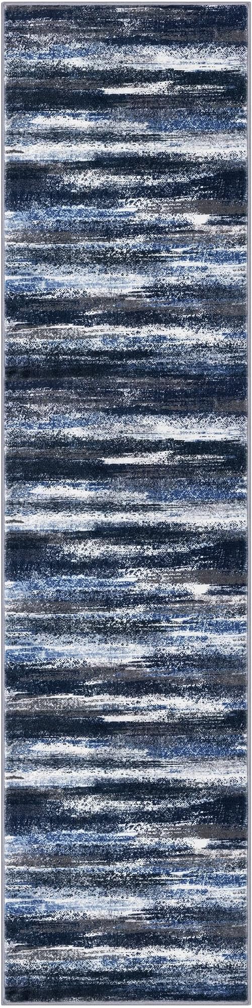 Lansny Modern Abstract Hallway Runner Rug