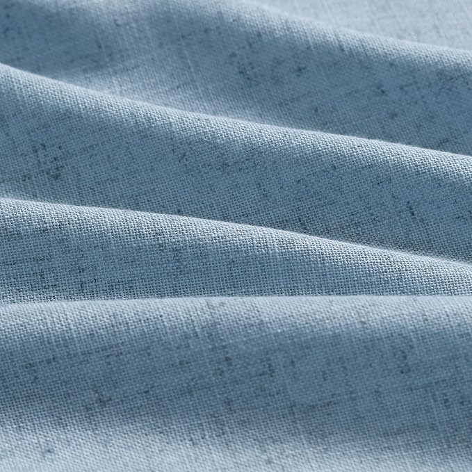 Linen Blue Curtains 108 inch Extra Long