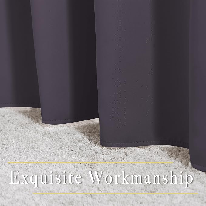 NICETOWN Greyish Purple Blackout Draperies Curtains