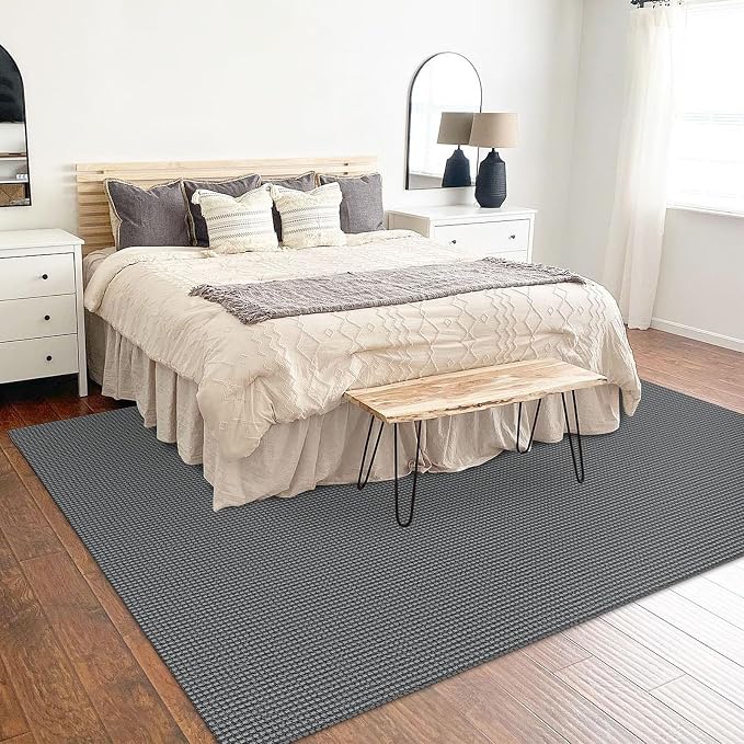 KOZYFLY Washable Area Rug 5x7 ft Rubber Backed Non Slip Rugs