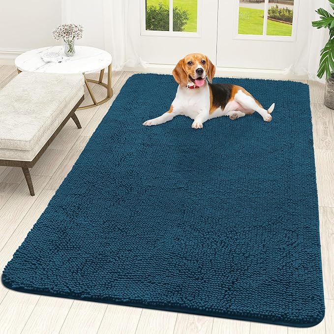 OLANLY Dog Door Mat for Muddy Paws 70x46, Absorbs Moisture and Dirt, Absorbent