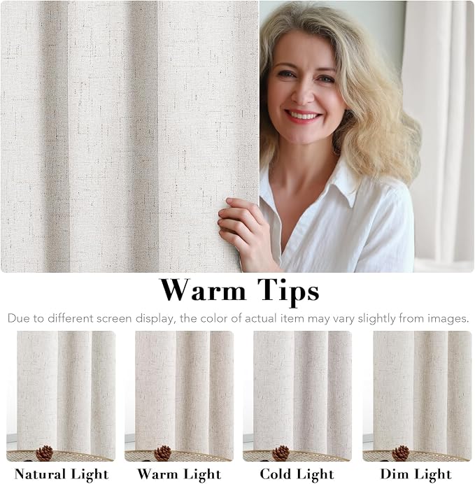 H.VERSAILTEX Ivory Blackout Curtains