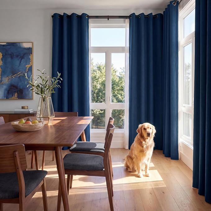 NICETOWN 100% Absolutely Blackout Linen Curtains
