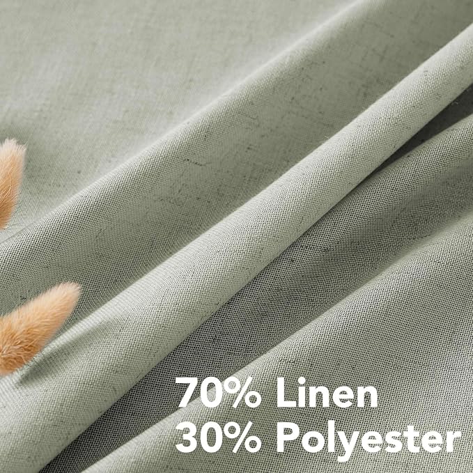 H.VERSAILTEX Elegant Natural Linen Blended Energy Efficient Light Filtering