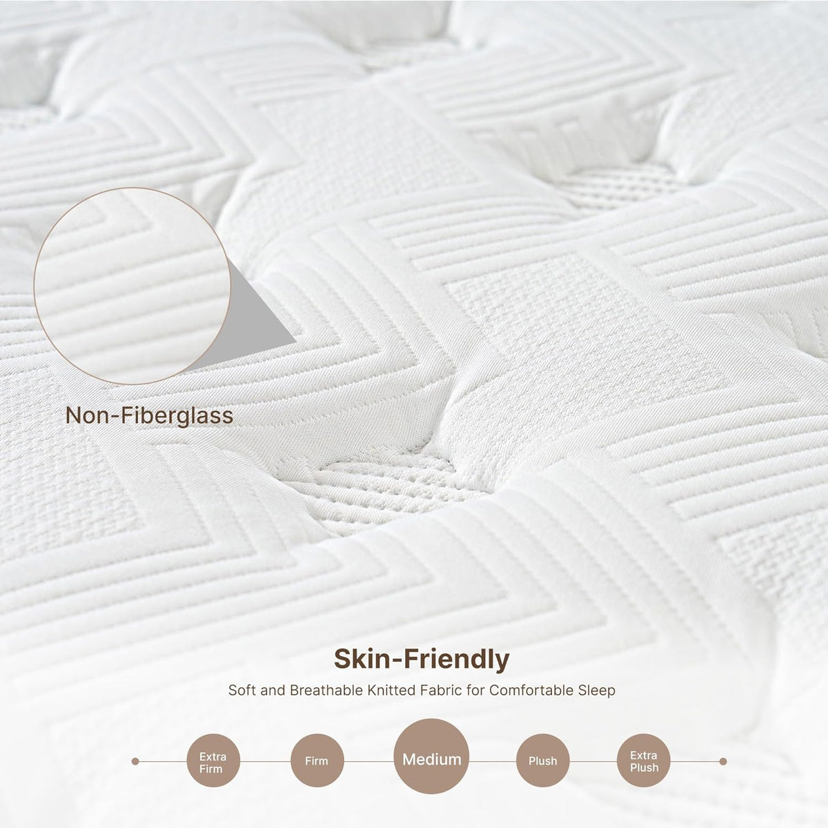Full Size Mattress, 12 Inch 5-Zone Pocket Spring Hybrid Mattress with Gel Memory Foam for Pressure Relief & Peaceful Sleep, Medium Firm, Mattress in a Box