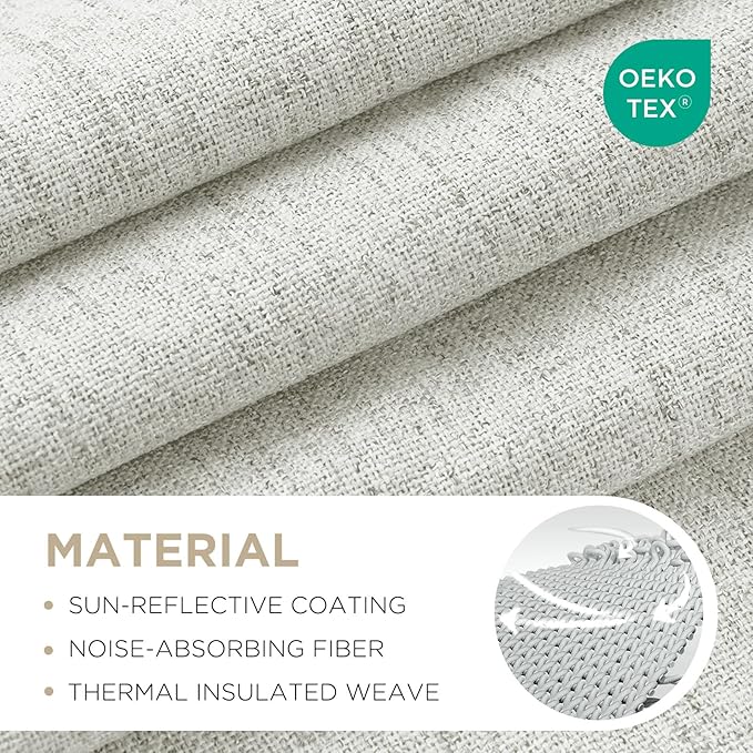 Joydeco Linen Blackout Curtains