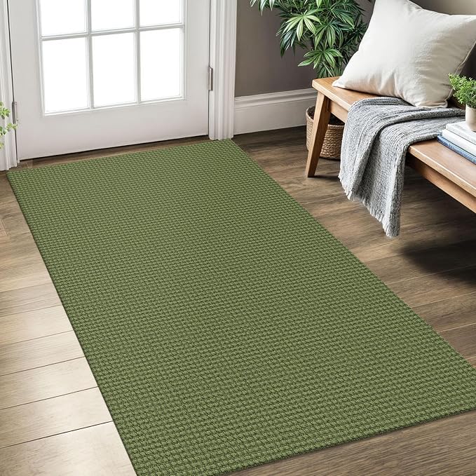 KOZYFLY Rugs for Entryway 3x5 ft Washable Area Rug Non Slip Rubber Backed Entry