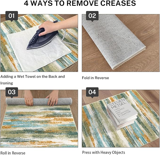 Lansny Modern Abstract Runner Rug 2.6x14