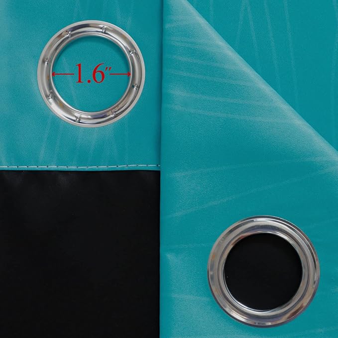 Estelar Textiler Teal and Purple Blackout Curtains