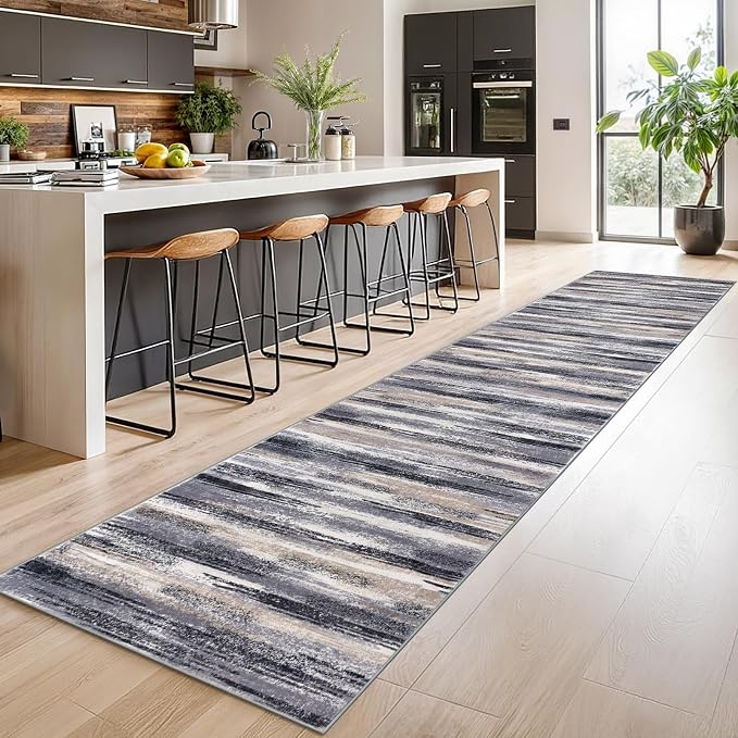Lansny Modern Abstract Runner Rug 2.6x14