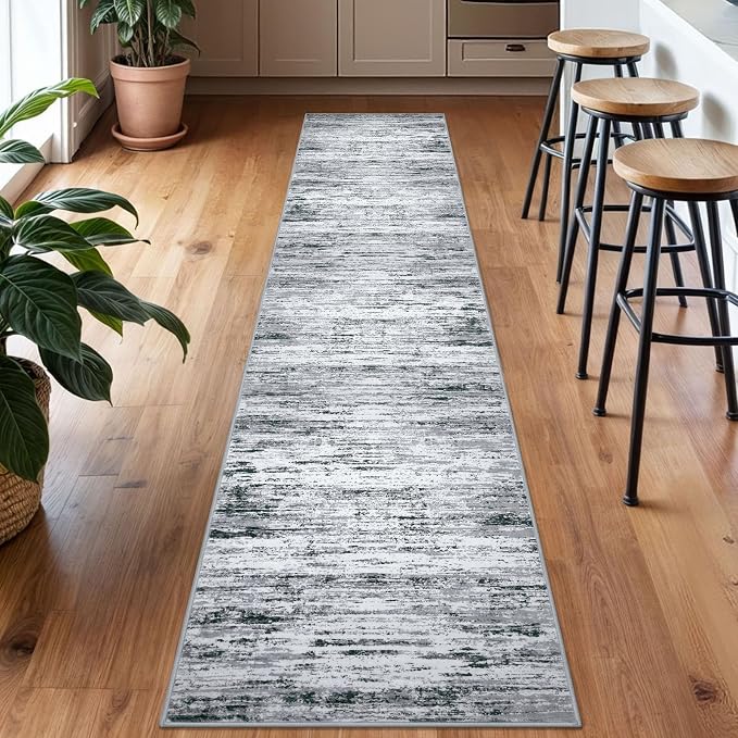 Lansny Modern Abstract Runner Rug 2x10