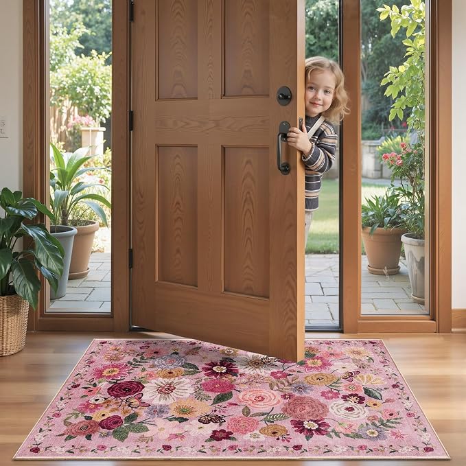2x4 Entryway Runner Rugs, Non Slip Washable Rugs