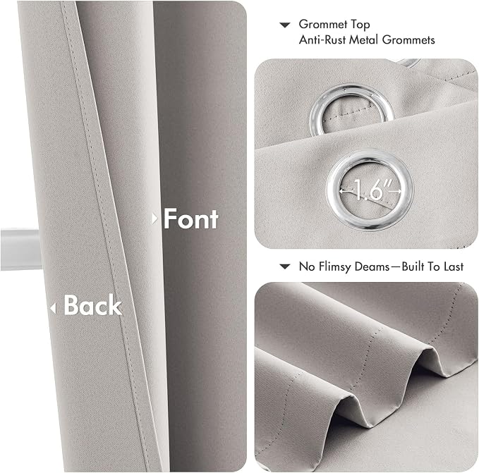 MIULEE Cobblestone Blackout Curtains