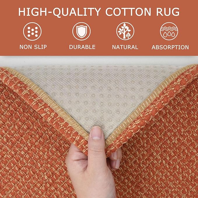 KOZYFLY Long Runners for Hallways 2x12 ft Washable Kitchen Runner Non Slip