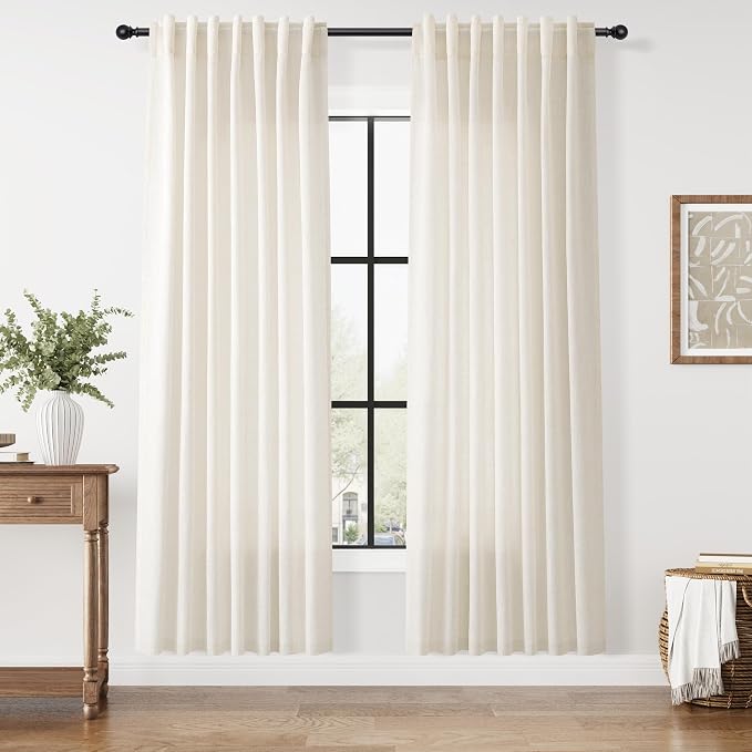 Nanspring Modern Linen Curtains