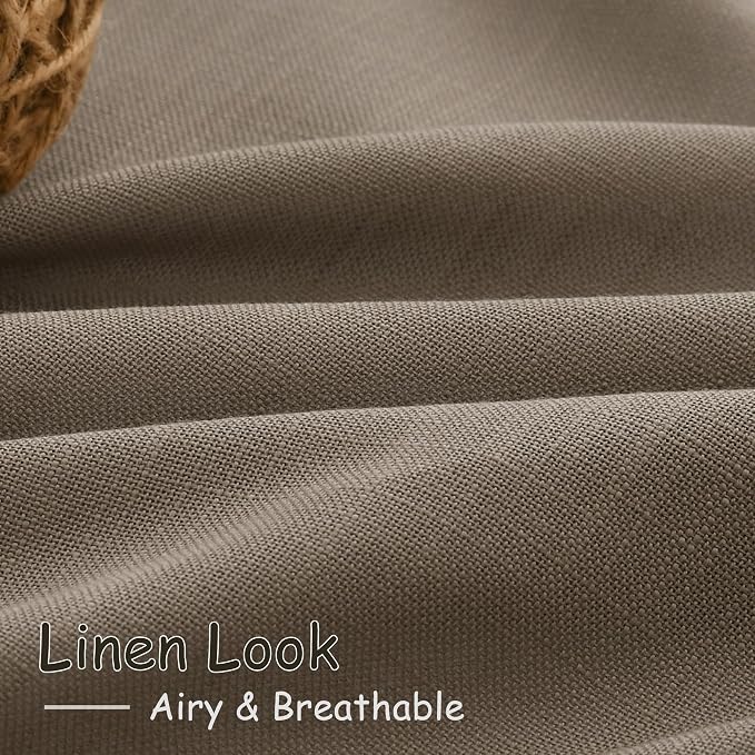 Nanspring Dark Taupe Linen Curtains
