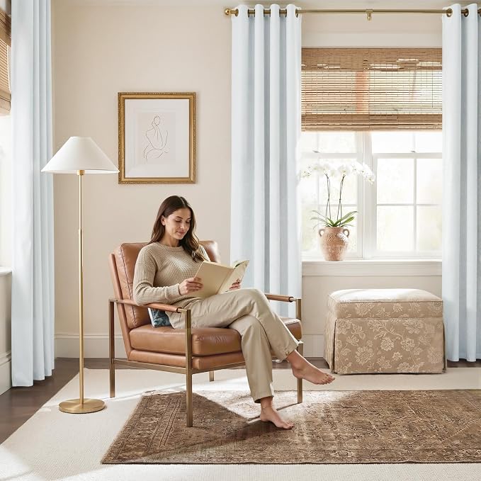 NICETOWN Farmhouse 100% Blackout Linen Curtains