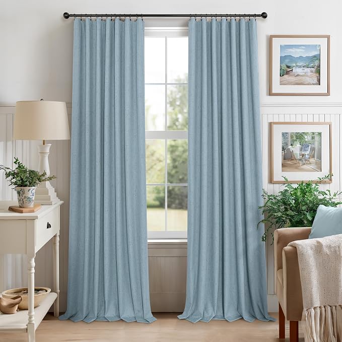 Light Blue Room Darkening Curtains