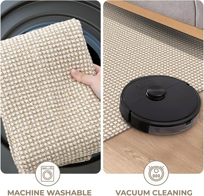 KOZYFLY Runners for Hallways 2x6 ft Washable Kitchen Runner Non Slip Rubber