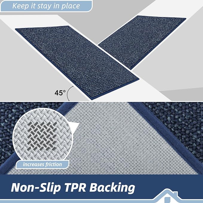 BEQHAUSE Kitchen Rugs 24"x36", Non-Slip Kitchen Mats