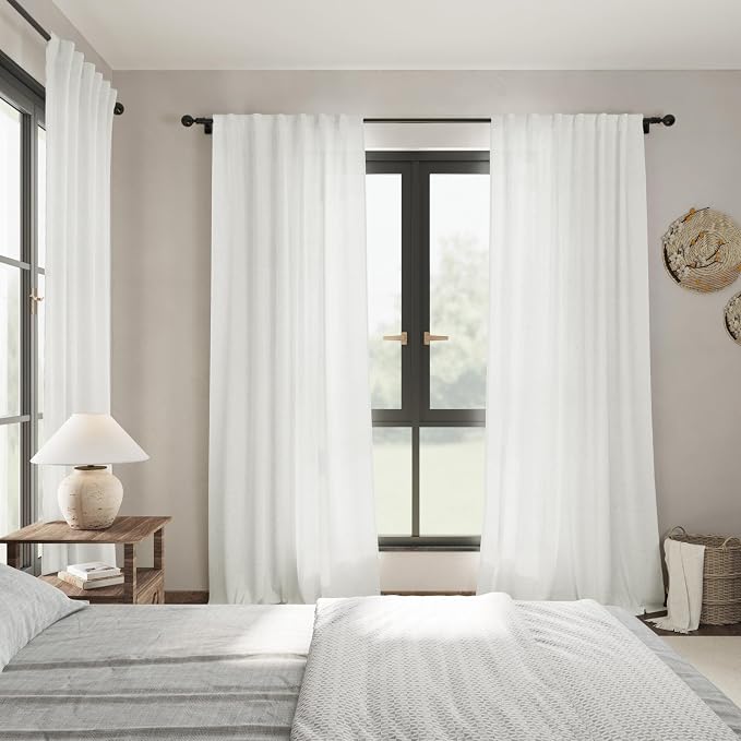 Semi Sheer Linen Curtains 120 Inches Long
