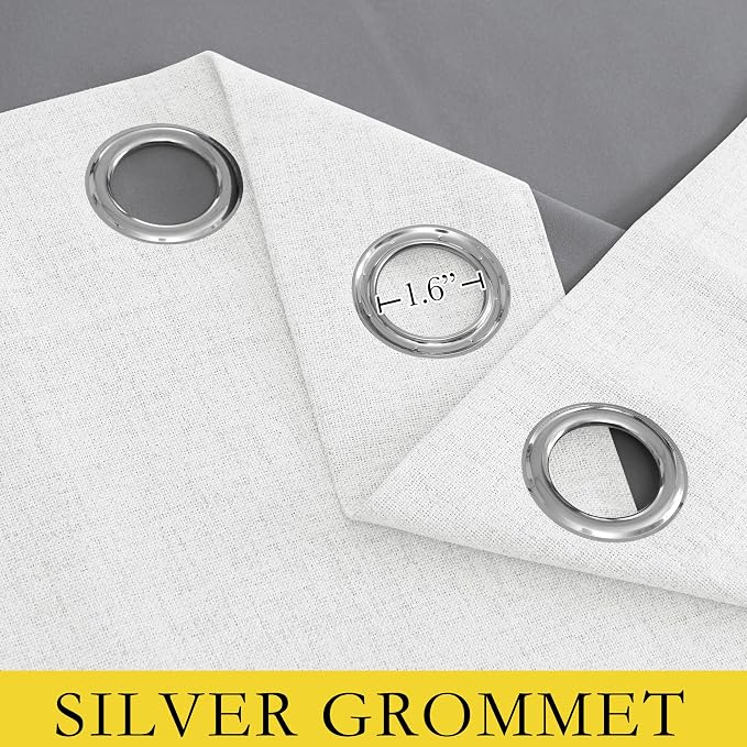 NICETOWN 100% Absolutely Blackout Linen Curtains