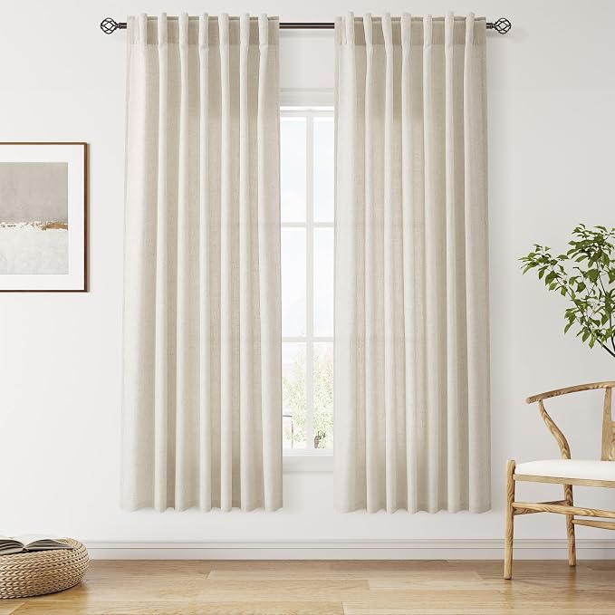 Nanspring Vanilla Linen Curtains