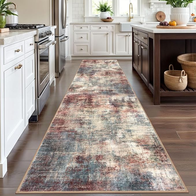 IOHOUZE Abstract Runner Rug 3x12 Ft Washable Runners