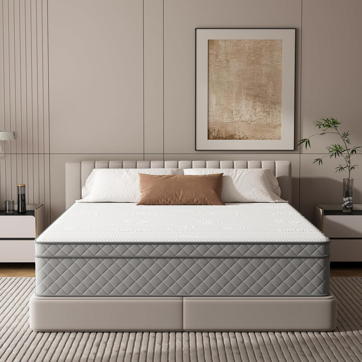 Full Mattress, 12 Inch Hybrid Double Mattress with Cooling Gel Memory Foam and Pocket Springs, CertiPUR-US Certified, Medium Firm