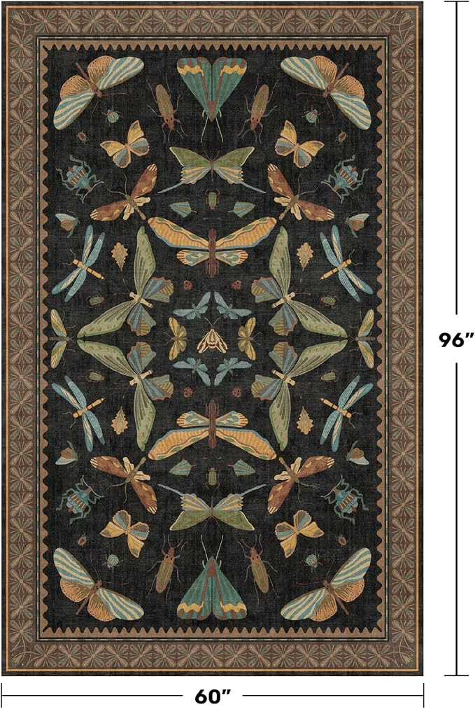 5x8 Black Rug for Bedroom