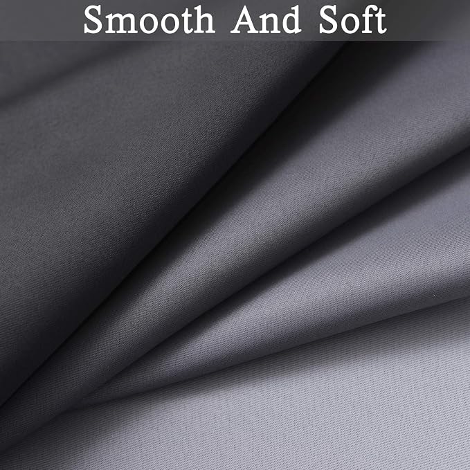 Gradient Color Ombre Blackout Curtains Black Thickening Polyester Eyelet Top