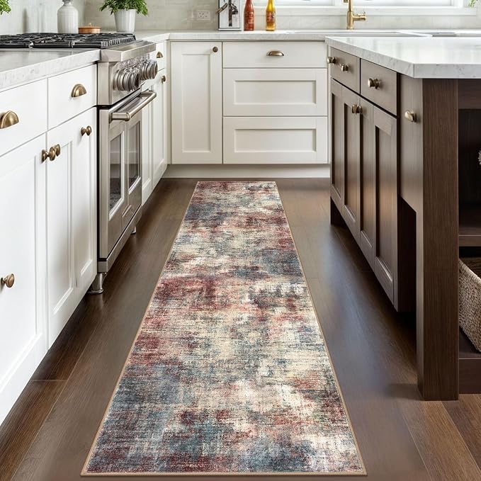 IOHOUZE Abstract Runner Rug 2x8 Ft Washable Runners