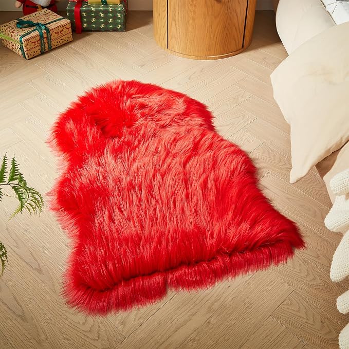 AMTOVO Faux Fur Rug, Fluffy Sheepskin Rug, Fuzzy Ultra Soft 2 x 3 ft Shag Rugs