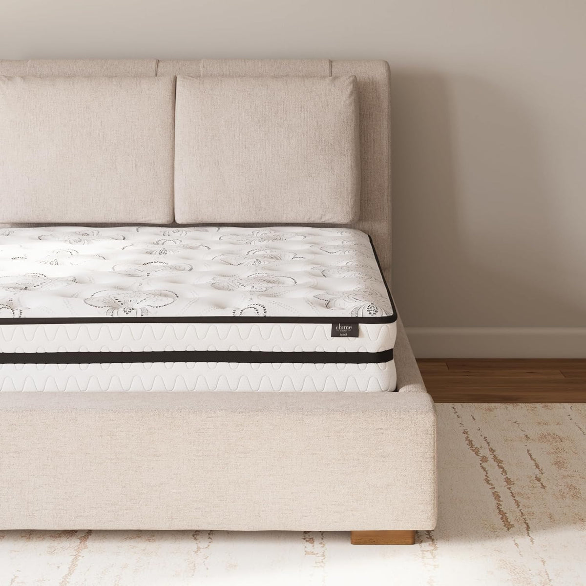 Signature Design by Ashley Twin Size Chime 10 Inch Medium Firm Hybrid Mattress with Cooling Gel Memory Foam for Pressure Relief, Fiberglass Free, Mattress In A Box