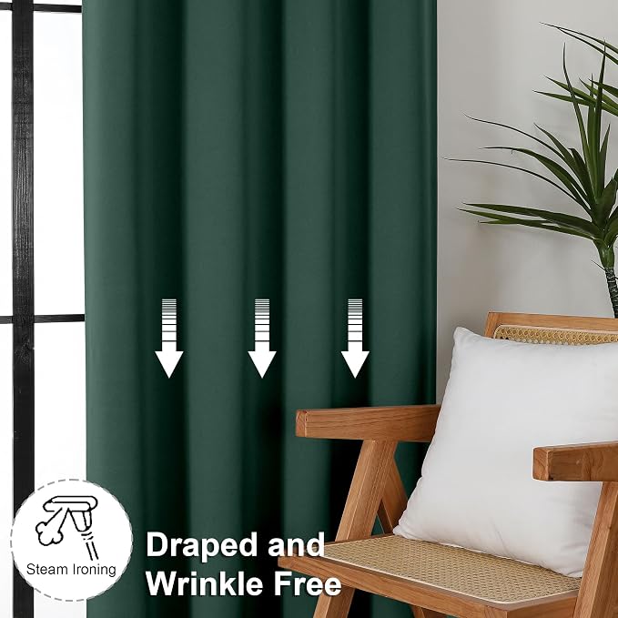 Simplebrand Ava Ever Green Blackout Curtains