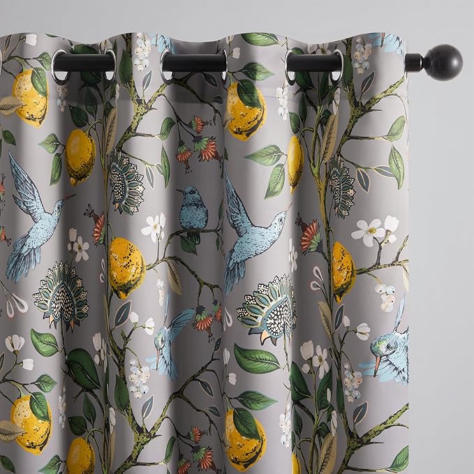 Topfinel Grey Curtains, Aesthetic Unique Rustic Thermal Insulated Noise