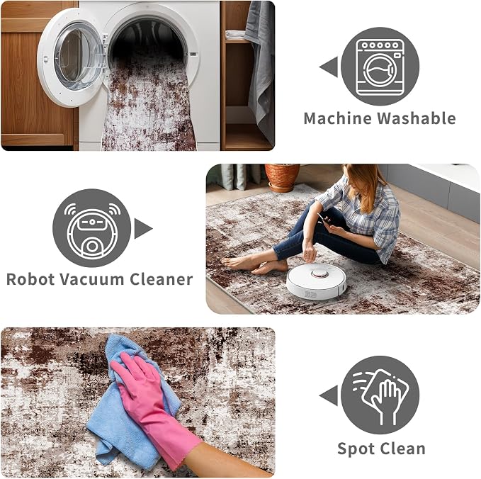 4x8 Wide Washable Runner Rug: Easy-to-Clean Runners