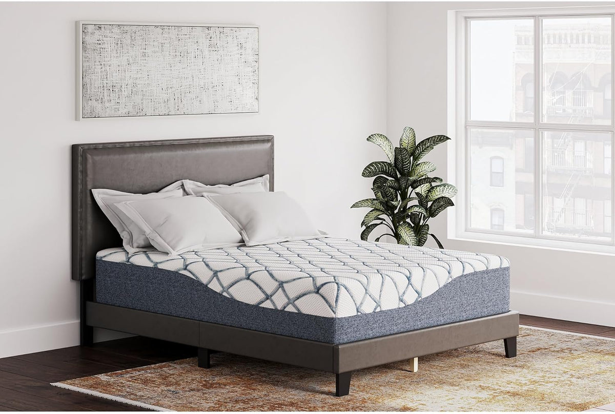Signature Design by Ashley 14 Inch Chime Elite 2.0 Ultra Plush Green Tea Memory Foam Mattress for Cool Sleep and Pressure Relief, California King, Fiberglass Free, Mattress In A Box