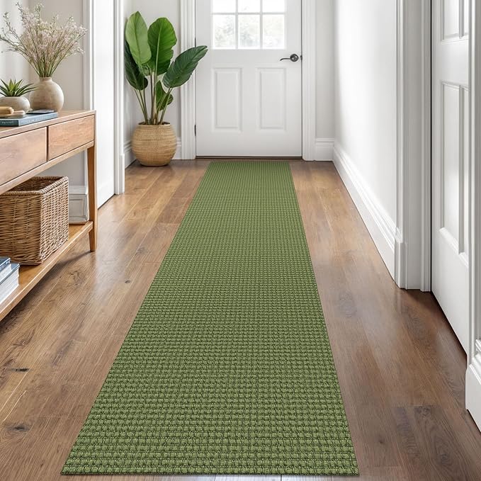 KOZYFLY Runners for Hallways 2x8 ft Washable Kitchen Runner Non Slip Rubber