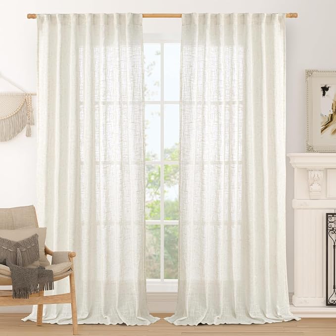 LAMIT Extra Wide Linen Curtains